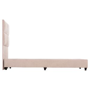 Единично легло Milo Hm652.32 плат теди в бежово - за матрак 90x200см