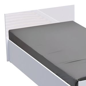 Single bed afina in white color 90x200cm