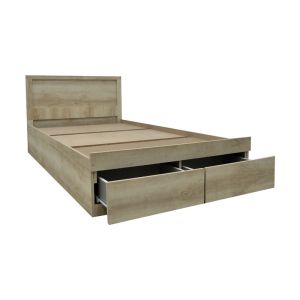 Single bed Nalos with drawer Castillo-oak 100x200cm