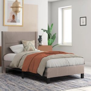 Единично легло с матрак Trillop Hm21203.15 бежов плат - за размери 120x200см.