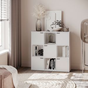 Етажерка Bookel в бял цвят 88.5x27.5x89.3см