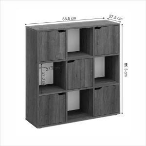 Етажерка Bookel в бял цвят 88.5x27.5x89.3см