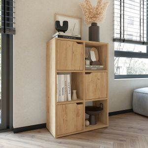 Етажерка Bookel в цвят дъб 59,5x27,5x89cm