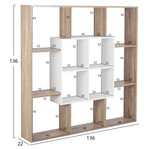 Shelf Brody Hm8771,01 136x22x136 white