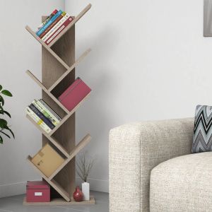 Liana shelf made of melamine, sonoma color 46x22x128.5hcmhm9028.11