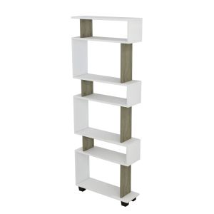 Owl shelf made of melamine Olive Gray White 60x19,5x165hcmhm8923,11