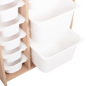 Етажерка Sani Hm18204.03 меламин в цвят Sonama-16 бяло P.e. чекмеджета 69x30x131,5hcm