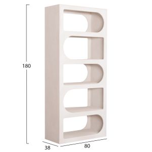 Етажерка Santorini Hm18062 Mdf в бял цвят 80x38x180hcm