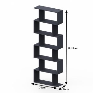 Етажерка Sezen в бял цвят 70x24x191.5см
