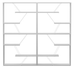 Етажерка Tars цвят бял/сив 168x24x157cм
