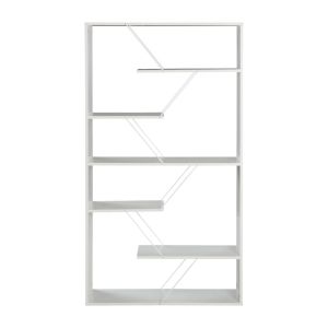 Етажерка Tars цвят бял/сив 84x24x157cм