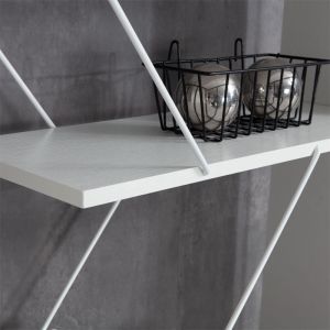 Етажерка Tars цвят бял/сив 84x24x157cм