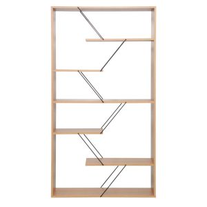 Етажерка Tars цвят черен/сонома 84x24x157cm