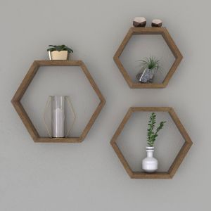 Valis shelf, walnut color, 40x9x35cm