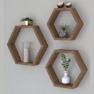 Valis shelf, walnut color, 40x9x35cm