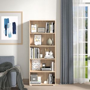 Етажерка за книги Tomar 5 в цвят Sonomaoak, размери 70x24,5x176,5cm