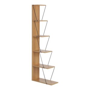 Mini Tars shelf, black/sonoma color, 130x22x146cm
