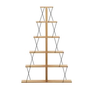 Mini Tars shelf, black/sonoma color, 130x22x146cm