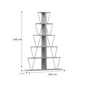 Shelf mini Tars color black/dark gray 130x22x146cm
