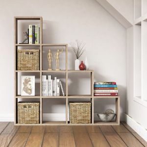 Melamine shelf, sonoma color, 120x30x123.6hcmhm9238.12