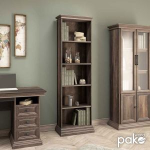 Bookcase Mozart walnut color 60x34.5x202.5cm