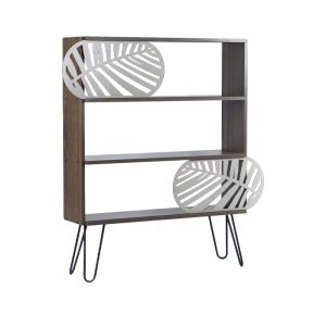 Bookcase-library 'elmira' color walnut-black, dimensions 117x25x94cm