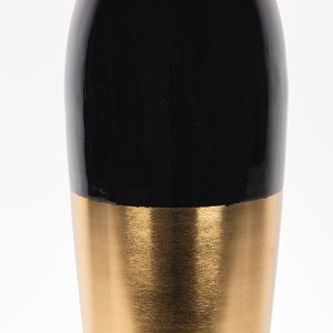 Желязна ваза - керамична златиста - черна 18x9.5x67.5см