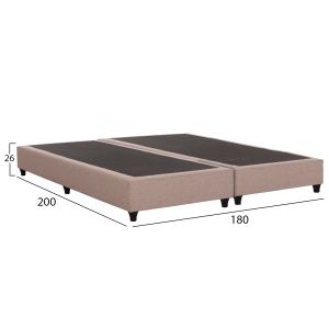 За легло King-size Siggy Hm21218.01 - бежов плат - за матрак 180x200см.