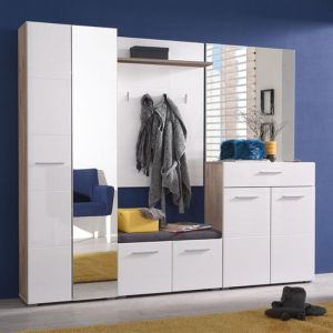 Закачалка за антре Element Beny сив дъб 76x25.5x114