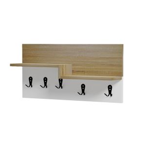 Закачалка за антре с рафт Nyda Hm18079.01 меламин в сонама-бяло 65x13.2x31hcm.