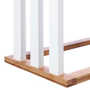 Clothes hanger Tower Mdf-bamboo White-natural 55x24x82cm