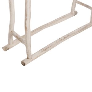 Towel rack Naturally Hm7908 made of teak wood with white patina 90x28x77-91hcm