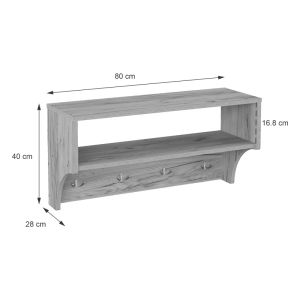 Закачалка за палта Crosta в дъбов цвят 80x28x40см