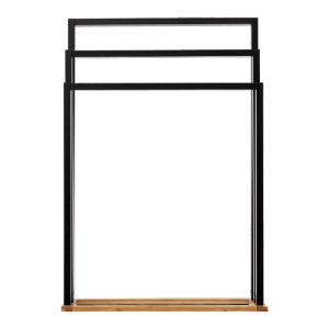 Закачалка от Mdf и бамбук в черно-естествен цвят 55х24х82cm