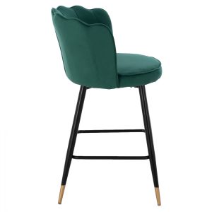 Green plush medium-high bar stool Princess Vesna Hm8736,03 50x50x90cm