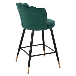 Green plush medium-high bar stool Princess Vesna Hm8736,03 50x50x90cm