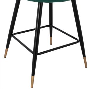 Green plush medium-high bar stool Princess Vesna Hm8736,03 50x50x90cm