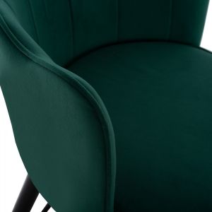 Green plush medium-high bar stool Princess Vesna Hm8736,03 50x50x90cm