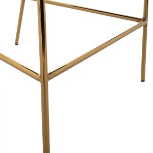 Green plush medium-high bar stool Theodore Hm8734,03 60x55x100cm
