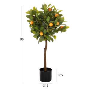 Изкуствено растение в кашпа Hm4021 портокал D15x12,5-90hcm