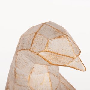 Interior decorative figure for floor penguin Hm7915 Grc white patina with gold details 30x20x60cm