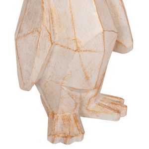 Interior decorative figure for floor penguin Hm7915 Grc white patina with gold details 30x20x60cm