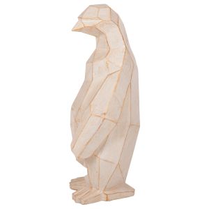 Interior decorative figure for floor penguin Hm7916 Grc white patina with gold details 45x45x100cm