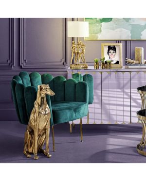 Интериорна пластика Golden Dog - хрътка реални размери 44χ26χ80cm височина