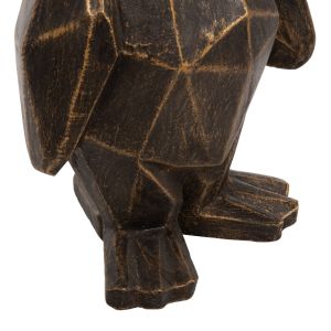 Interior decorative figure for floor penguin penguin Hm7914 Grc black patina with gold details 45x45x100cm