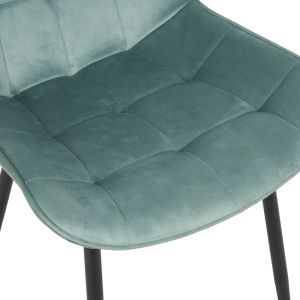 Кадифеен стол Berne в цвят шамфъстък 53x62x84см
