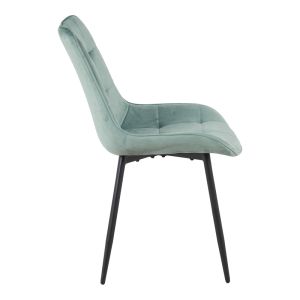 Кадифеен стол Berne в цвят шамфъстък 53x62x84см