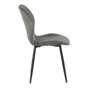 Кадифен стол Jelour в антрацитен цвят 46.5x60x84см