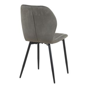 Кадифен стол Jelour в антрацитен цвят 46.5x60x84см