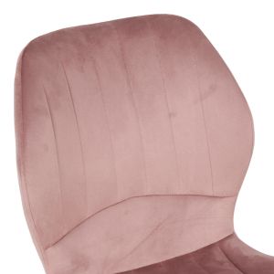 Кадифен стол Jelour в цвят гнила ябълка - естествени метални крака 46.5x60x84см